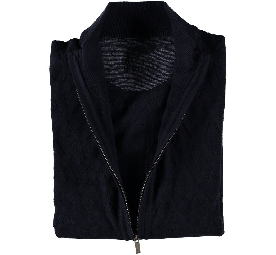 Cardigan Vest Diamond Structure Navy (22.1103 - 110)