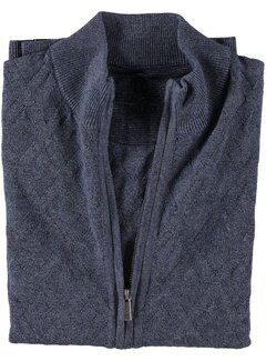 Fellows United Fellows United Cardigan Vest Diamond Structure Blue (22.1103 - 118)