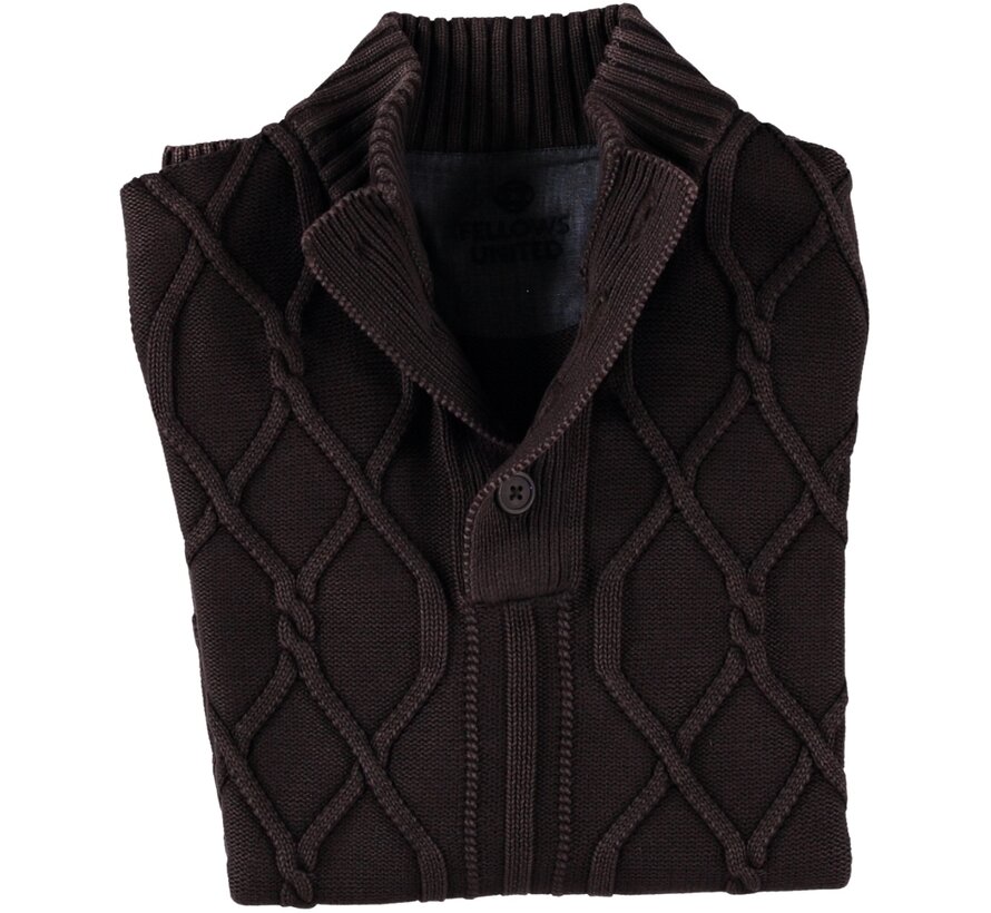 Fellows United Pullover Buttons Overdye Brown (22.1116 - 140)