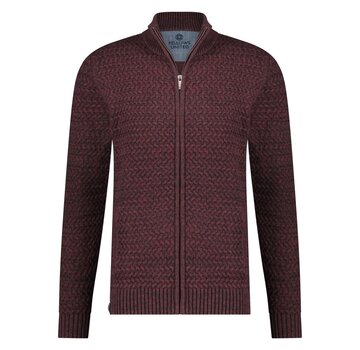 Fellows United Cardigan Small Cable Rough Bordeaux (32.1106 - 180)