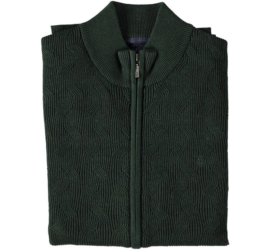 Vest Cardigan Plated Structure Knit Green (42.1108 - 172)