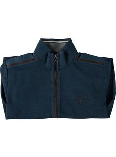 Fellows United Cardigan Vest Waffle Structure Mid Blue (42.2619 - 115)