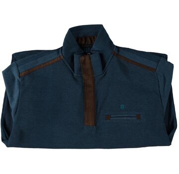 Fellows United Pullover Waffle Structure Mid Blue (42.2620 - 115)