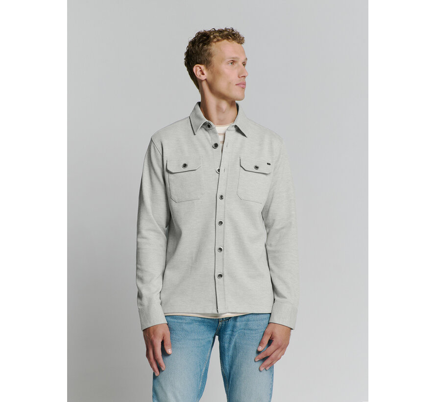 Overshirt Button Closure Sweat Grey Mel. (27580103 - 102)