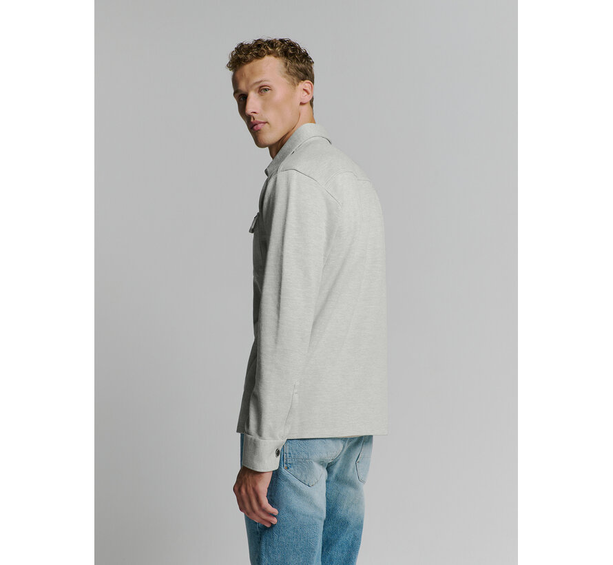 Overshirt Button Closure Sweat Grey Mel. (27580103 - 102)