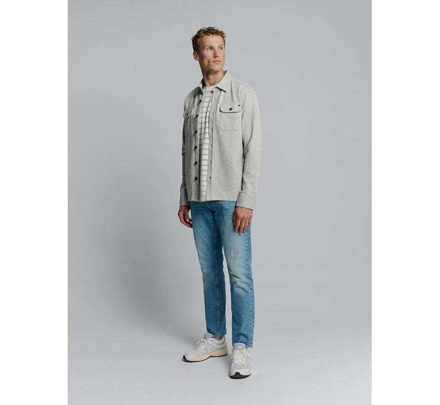Overshirt Button Closure Sweat Grey Mel. (27580103 - 102)