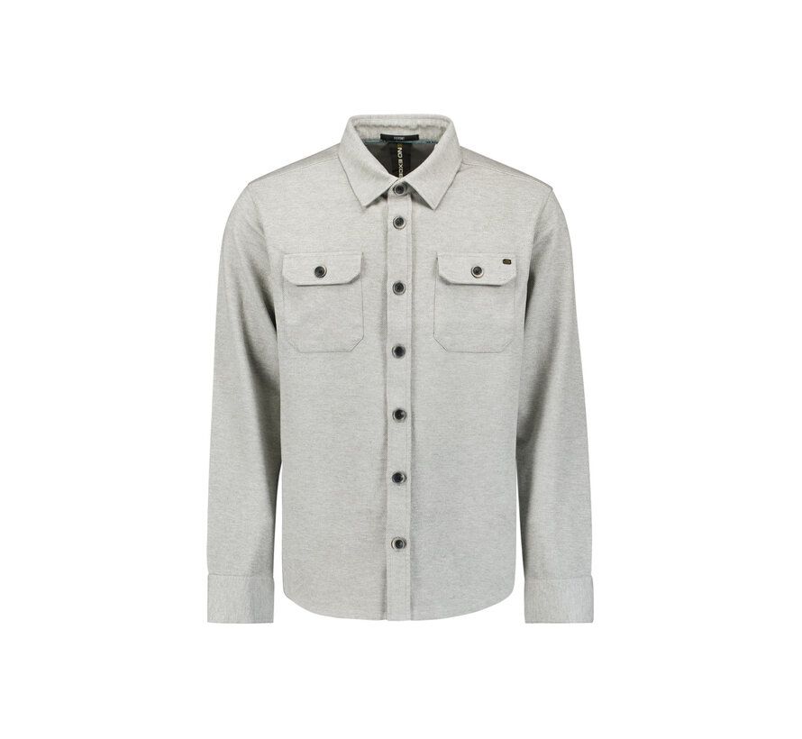 Overshirt Button Closure Sweat Grey Mel. (27580103 - 102)