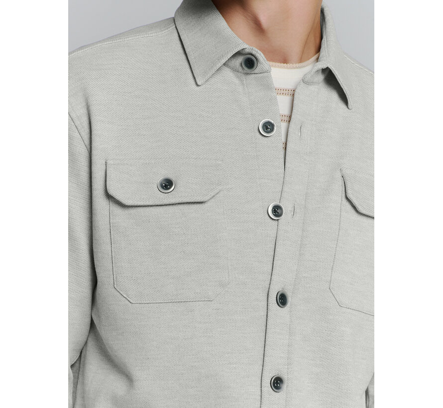 Overshirt Button Closure Sweat Grey Mel. (27580103 - 102)