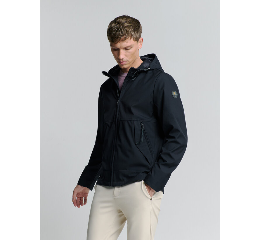 No Excess Jacket Mid Long Hooded Navy (27630215 - 078)