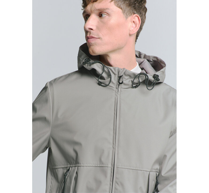 No Excess Jacket Mid Long Hooded Mid Grey (27630215 - 180)