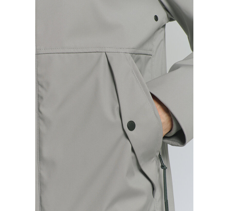 No Excess Jacket Mid Long Hooded Mid Grey (27630215 - 180)