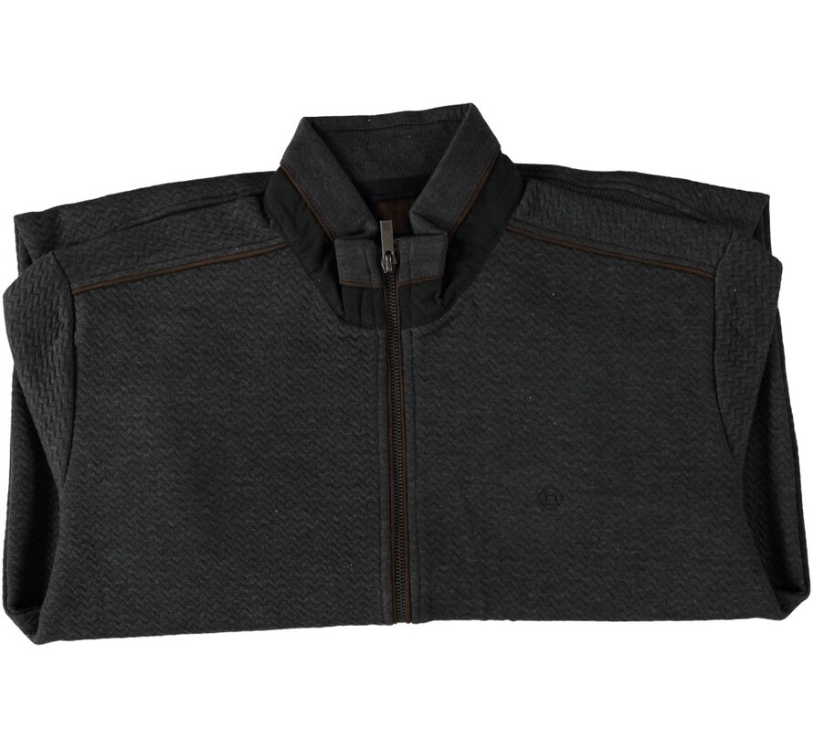 Fellows United Cardigan Vest Quilted Grey Mel. (42.2644 - 123)