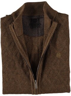 Fellows United Fellows United Cardigan Vest Diamond Structure Oker (22.1103 - 151)