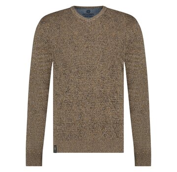 Fellows United Pullover V-neck Argyle Fantasy Oker (32.1120 - 151)