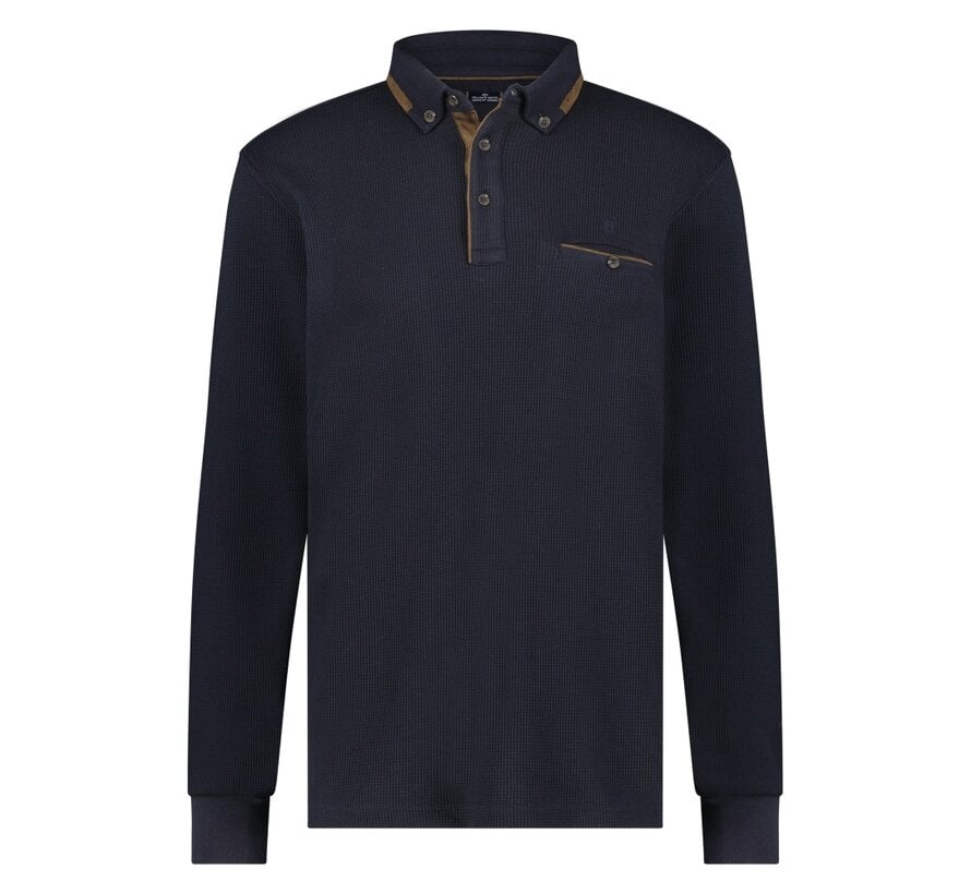 Fellows United Rugby Waffle Structure Mixed Fabric Navy (32.2109 - 110)