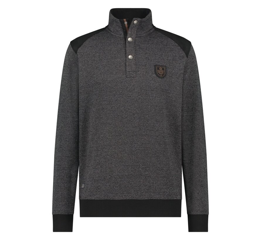 Fellows United Pullover Herringbone Suede Details Antra (32.2620 - 120)