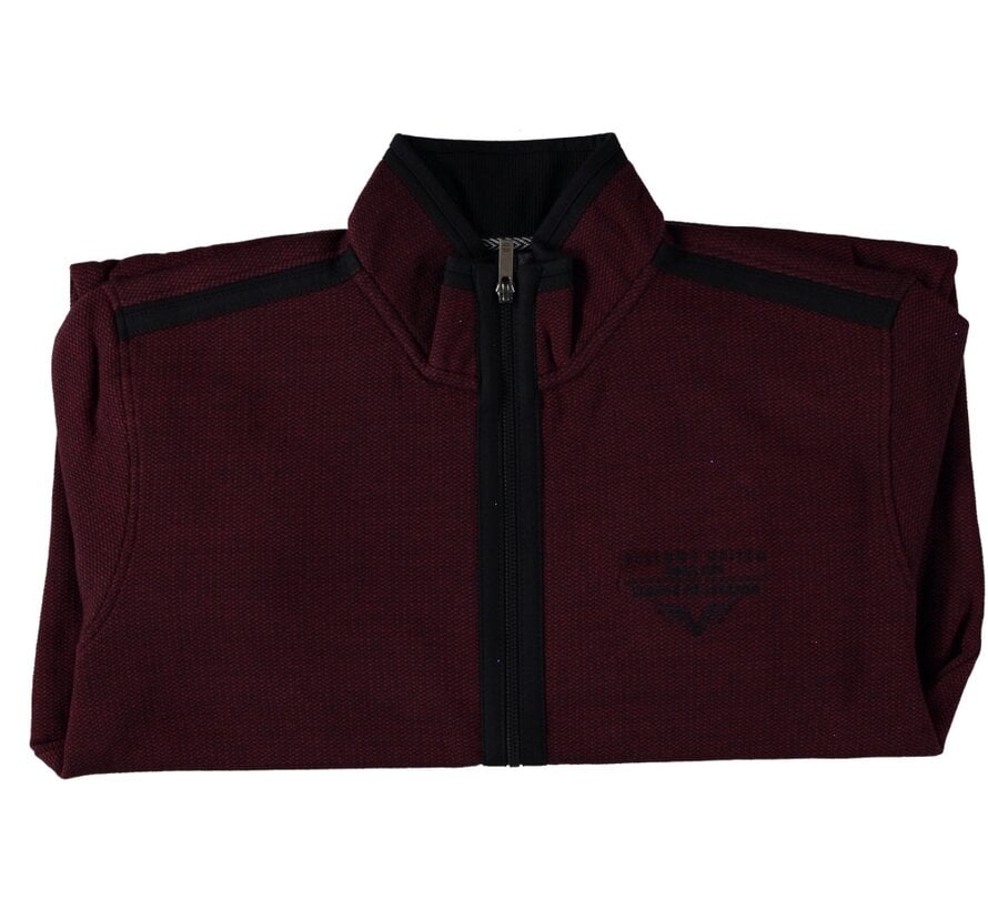 Fellows United Cardigan Vest Jaquard Interlock Bordeaux (42.2615 - 180)