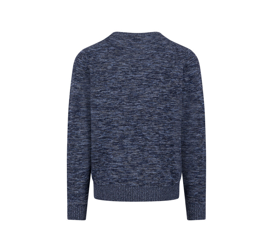 Pullover O-Neck Twisted Mouliné Navy (1508  237  - 690)