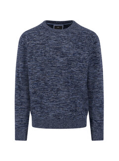 Fynch Hatton Pullover O-Neck Twisted Mouliné Navy (1508  237  - 690)