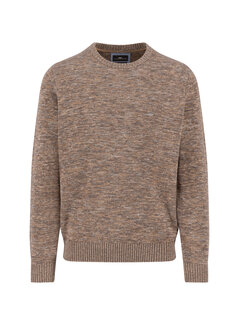 Fynch Hatton Pullover O-Neck Twisted Mouliné Earth (1508  237  - 860)