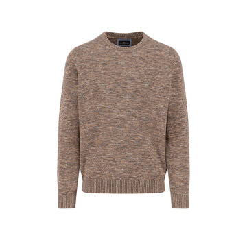 Fynch Hatton Pullover O-Neck Twisted Mouliné Earth (1508  237  - 860)