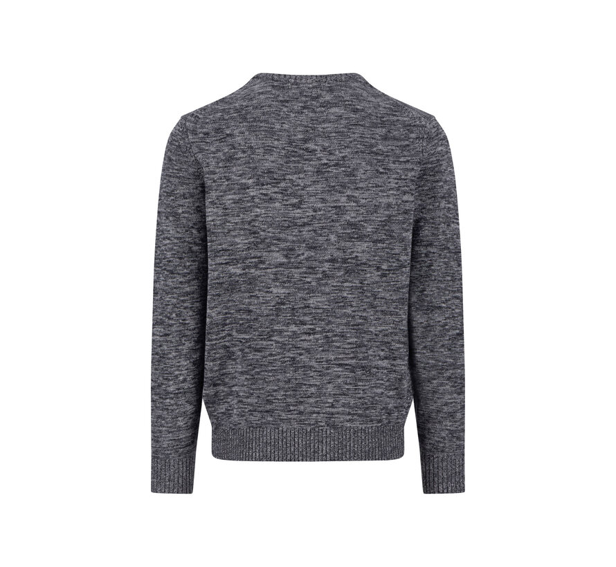 Pullover O-Neck Twisted Mouliné Charcoal (1508  237  - 998)
