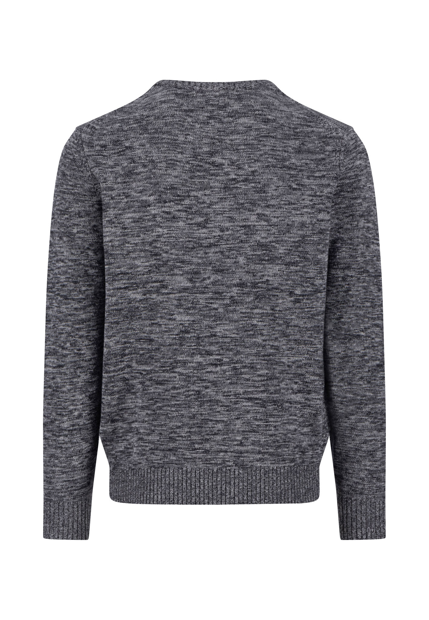 Fynch Hatton Pullover O-Neck Twisted Mouliné Charcoal  L Fynch Hatton