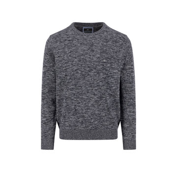 Fynch Hatton Pullover O-Neck Twisted Mouliné Charcoal (1508  237  - 998)