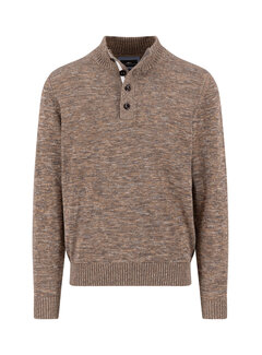 Fynch Hatton Buttoned Trui Twisted Mouliné Earth (1508  238  - 860)