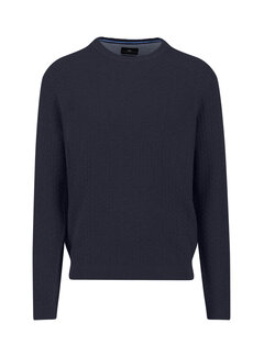 Fynch Hatton Pullover O-Neck  Structure Navy (1508  642  - 690)