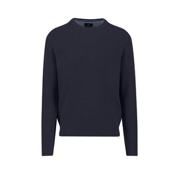 Fynch Hatton Pullover O-Neck  Structure Navy (1508  642  - 690)