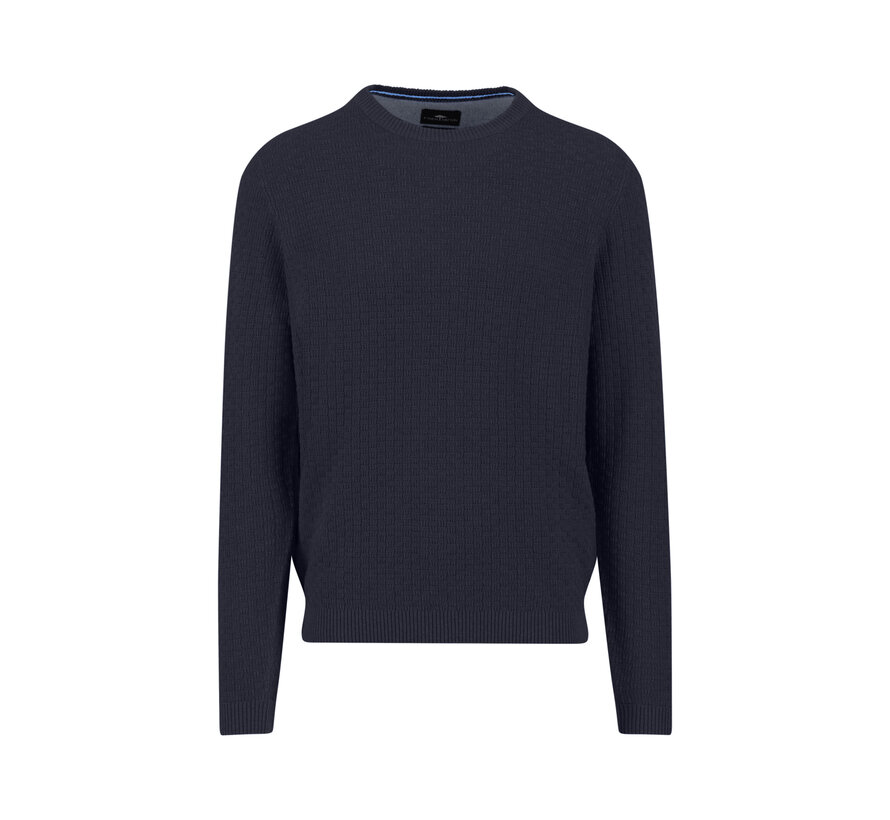 Pullover O-Neck  Structure Navy (1508  642  - 690)