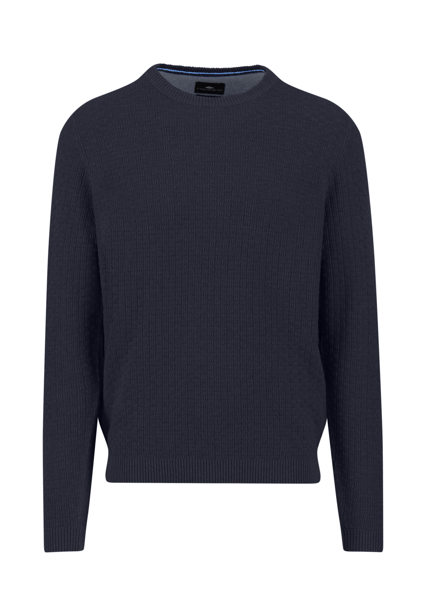 Fynch Hatton Pullover O-Neck  Structure Navy 