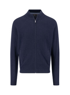 Fynch Hatton Vest Cardigan Stand-Up Structure Navy (1508  645  - 690)