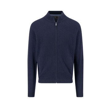 Fynch Hatton Vest Cardigan Stand-Up Structure Navy (1508  645  - 690)