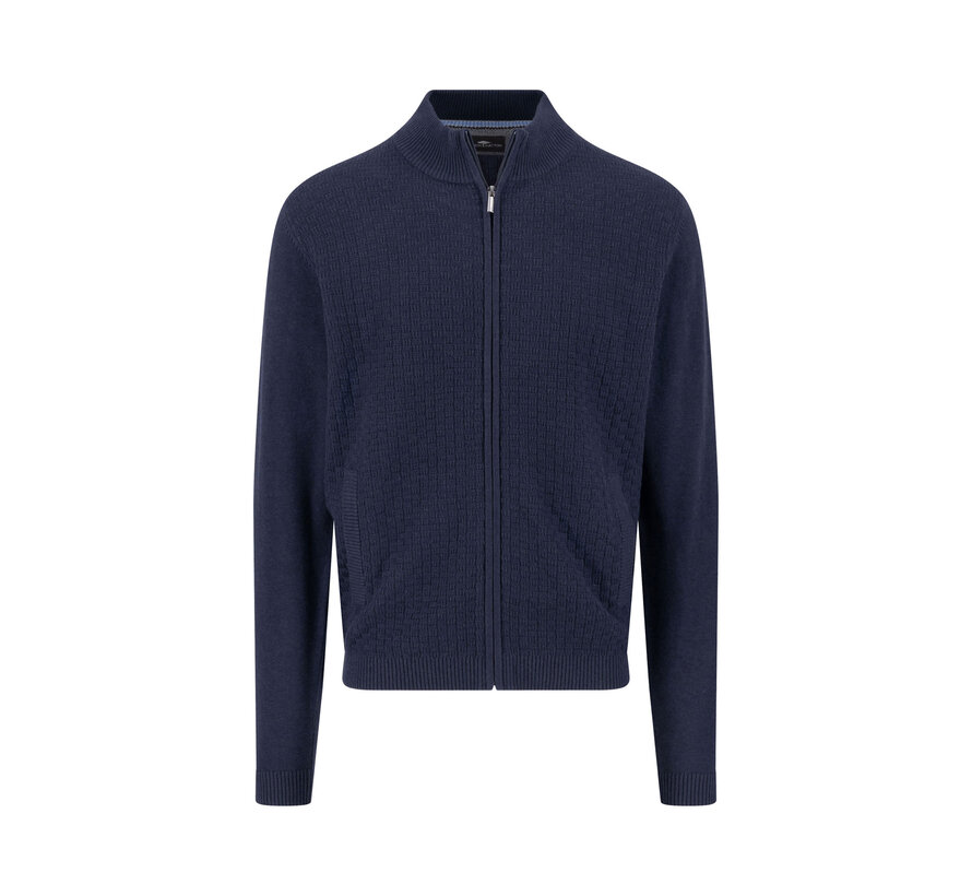 Vest Cardigan Stand-Up Structure Navy (1508  645  - 690)