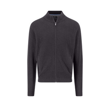 Fynch Hatton Vest Cardigan Stand-Up Structure Charcoal (1508  645  - 998)