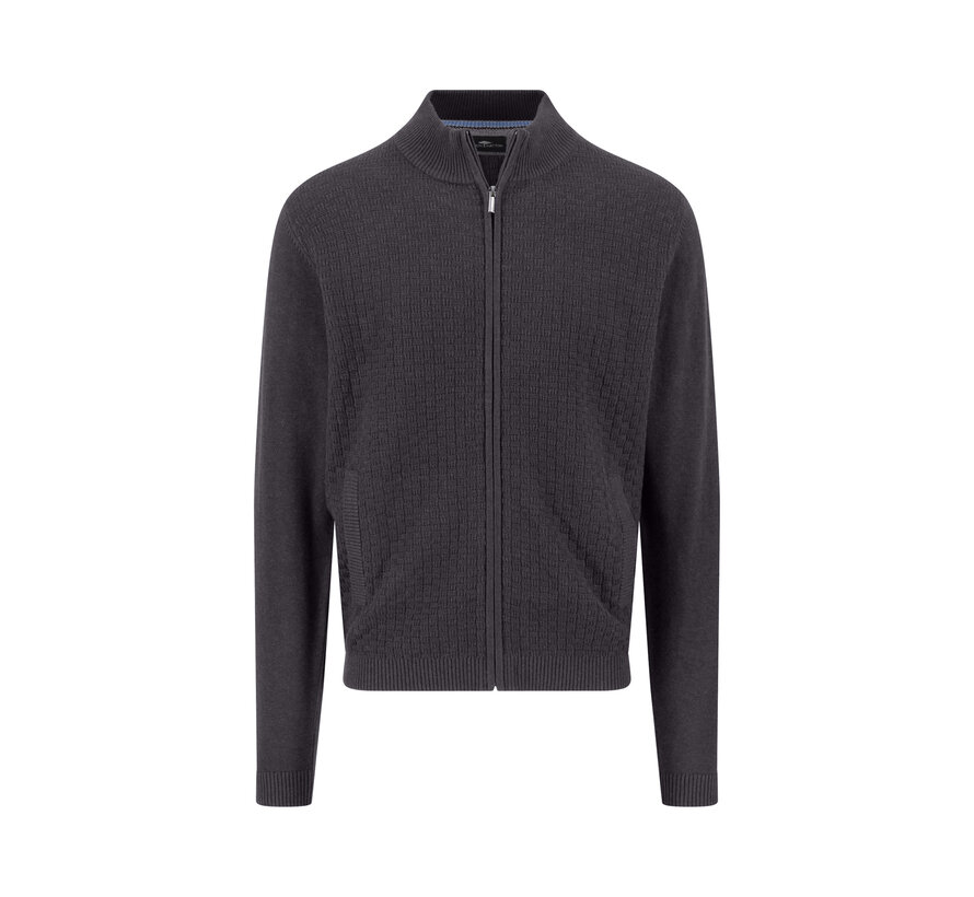 Vest Cardigan Stand-Up Structure Charcoal (1508  645  - 998)