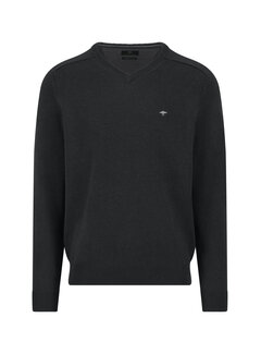 Fynch Hatton Pullover V-Neck Supersoft Black (1509  201  - 999)