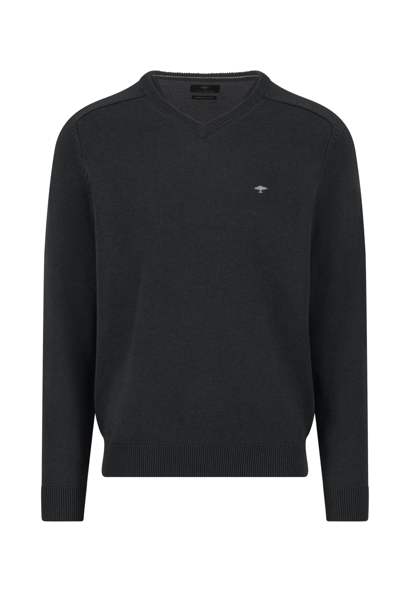 Fynch Hatton Pullover V-Neck Supersoft Black 