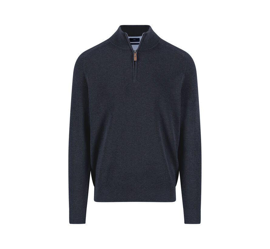 Half Zip Trui Structure Supersoft Navy (1509  205  - 690)