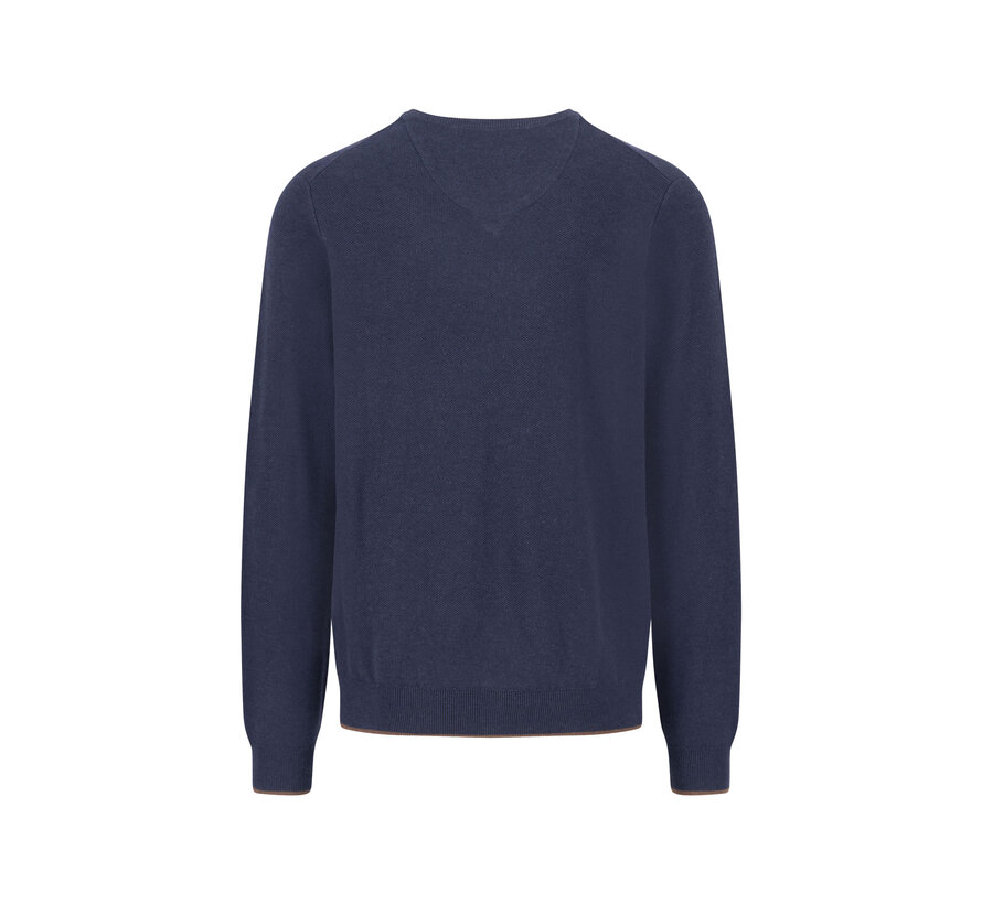 Pullover V-Neck Structure Navy (1509  221  - 690)