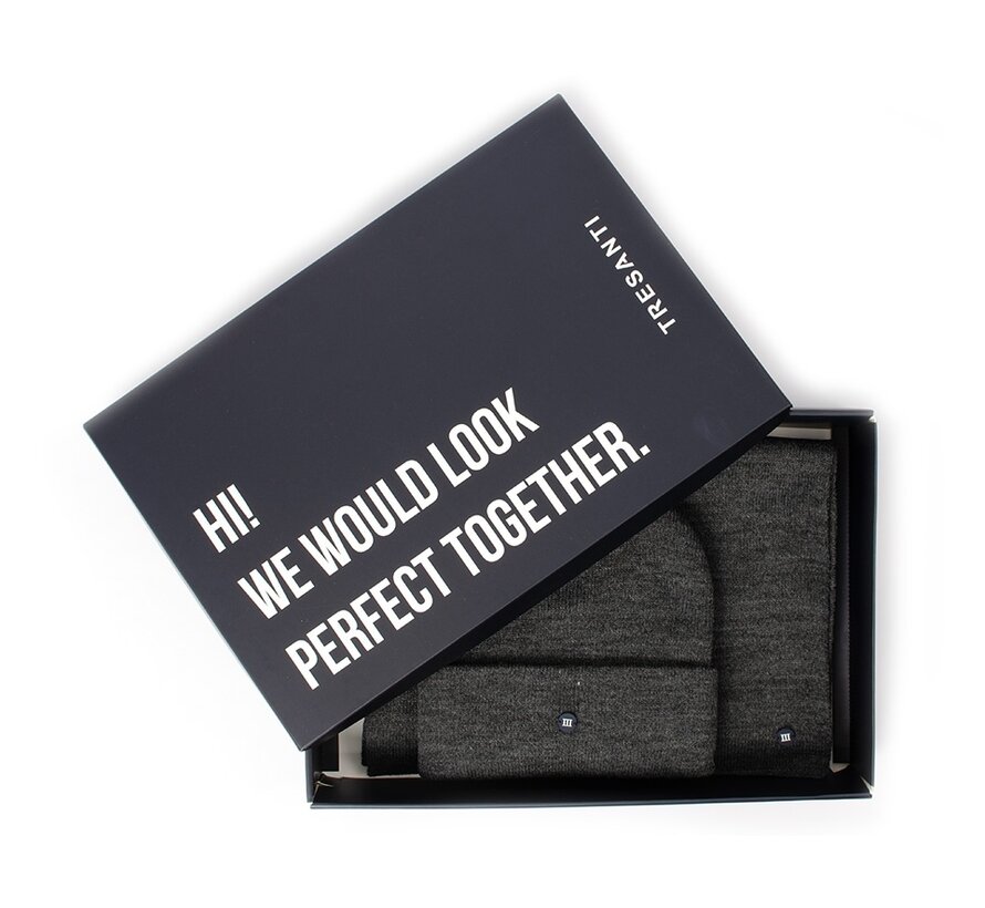 SVEN | Scarf & Beanie Giftbox Antraciet (TRCOHE011 - 202)