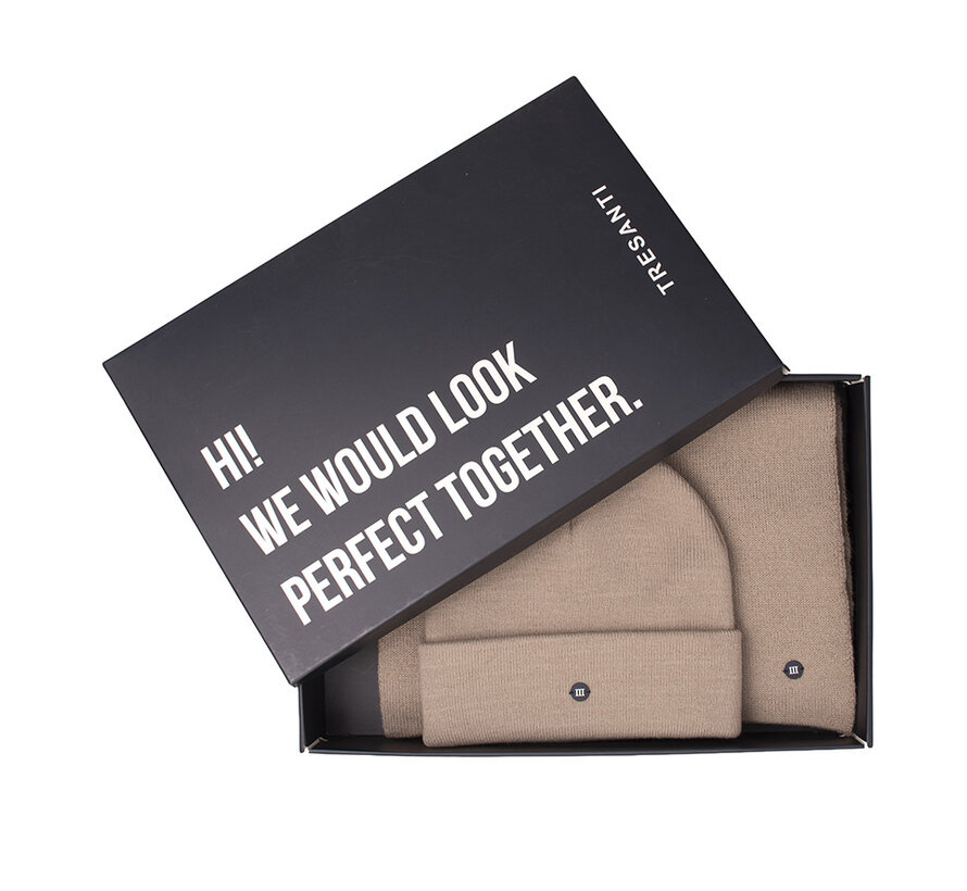 SVEN | Scarf & Beanie Giftbox Light Brown (TRCOHE011 - 401)