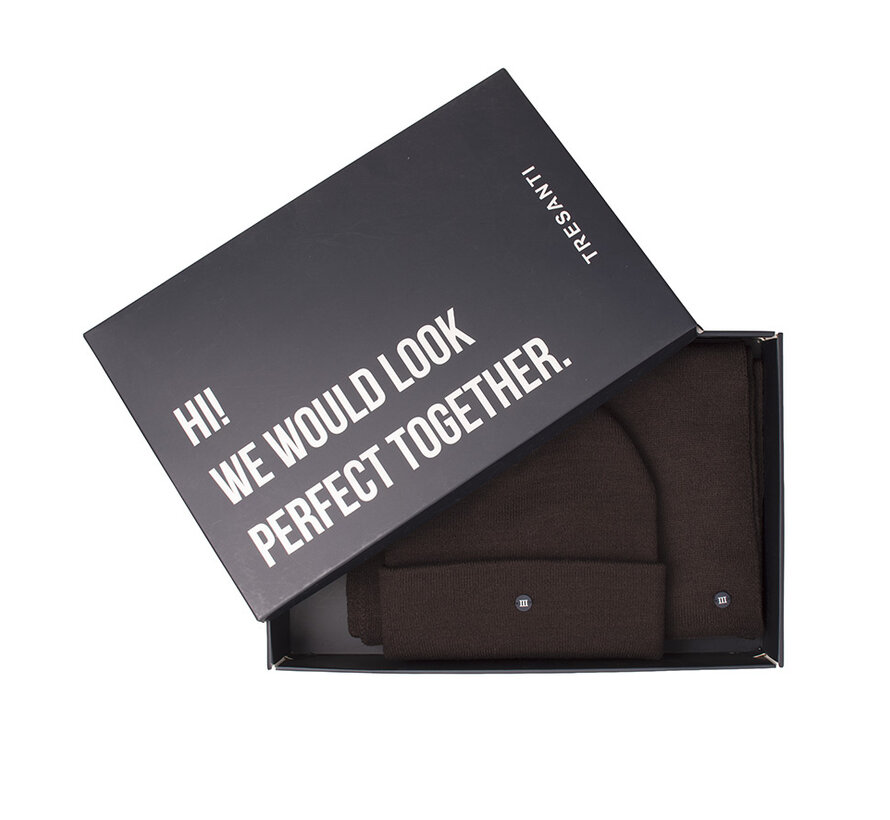 SVEN | Scarf & Beanie Giftbox Dark Brown (TRCOHE011 - 402)