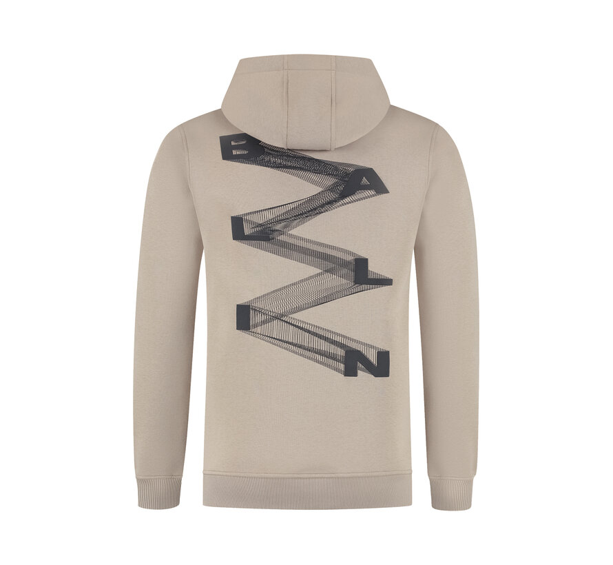 Zig Zag Logo Hoodie Taupe (25039353 - 53)