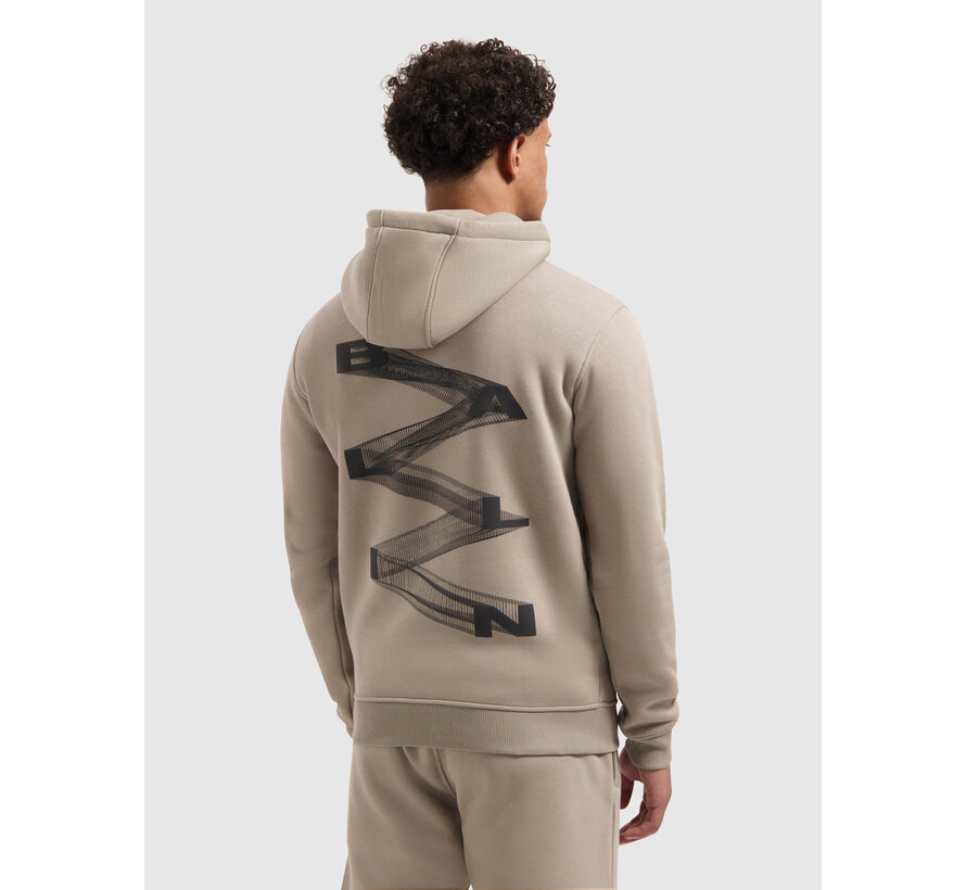 Zig Zag Logo Hoodie Taupe (25039353 - 53)