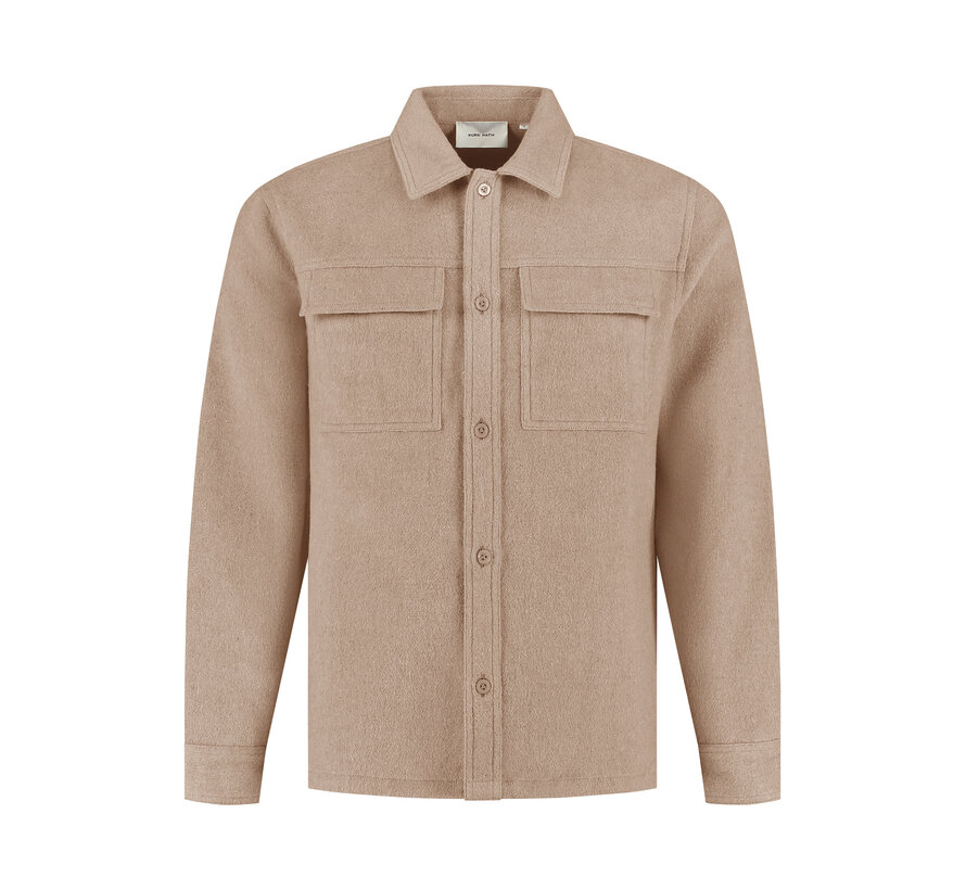 Regular Fit Flannel Overshirts Taupe (25030201 - 53)