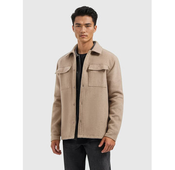 Pure Path Regular Fit Flannel Overshirts Taupe (25030201 - 53)