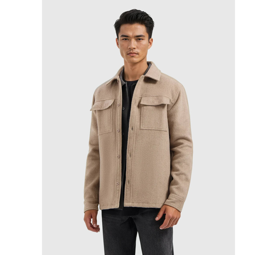 Regular Fit Flannel Overshirts Taupe (25030201 - 53)